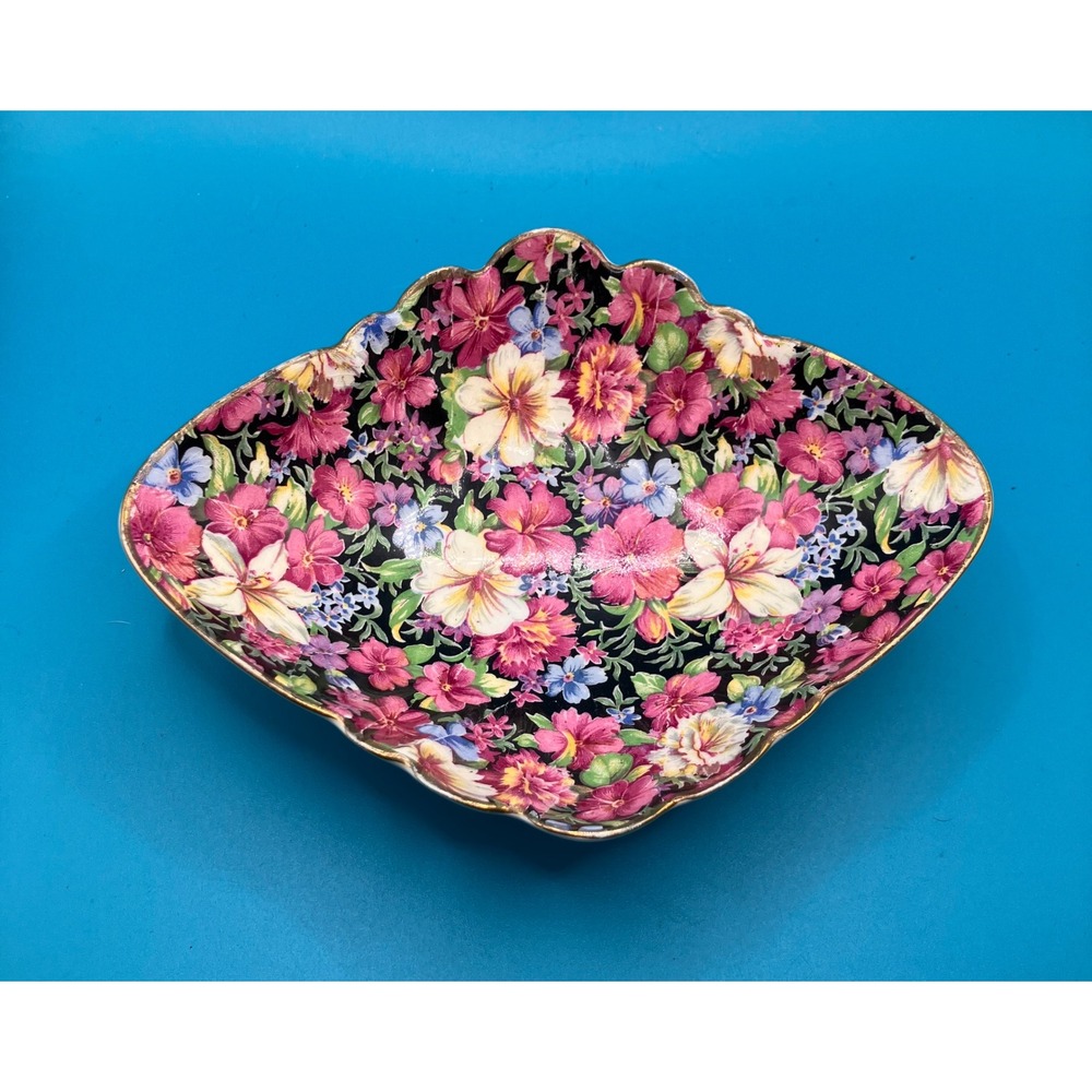 Royal Winton Florence Chintz Nut Bowl Small Floral Gold Trim England